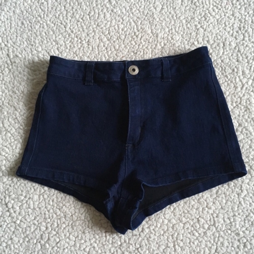 Seductions High Waisted Navy Blue Shorts 3